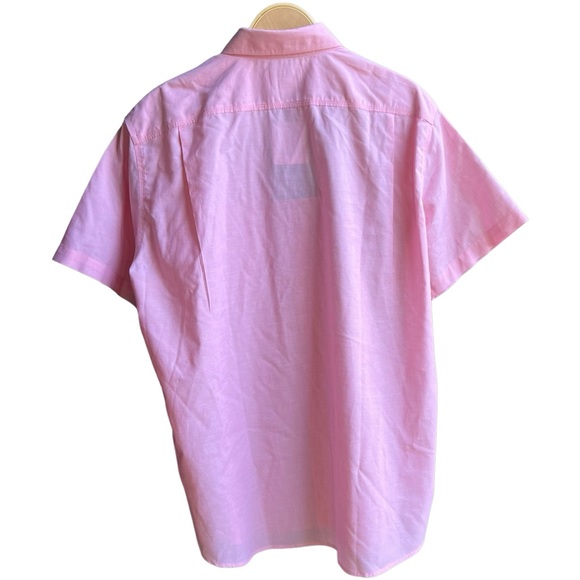 L.L. Bean Men's Wrinkle-Free Sunlit Coral Button-Down Shirt Short Sleeve M-Reg - Picture 10 of 12